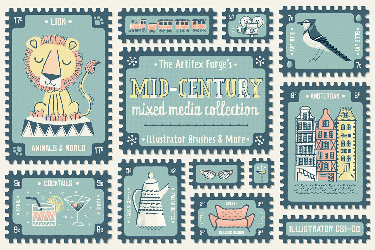 Mid-Century Illustrator Brushes