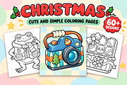 Christmas Coloring Pages for Kids #2, a Seasonal Illustration by Inkivelle Studio (Thumbnail 1 of 3)