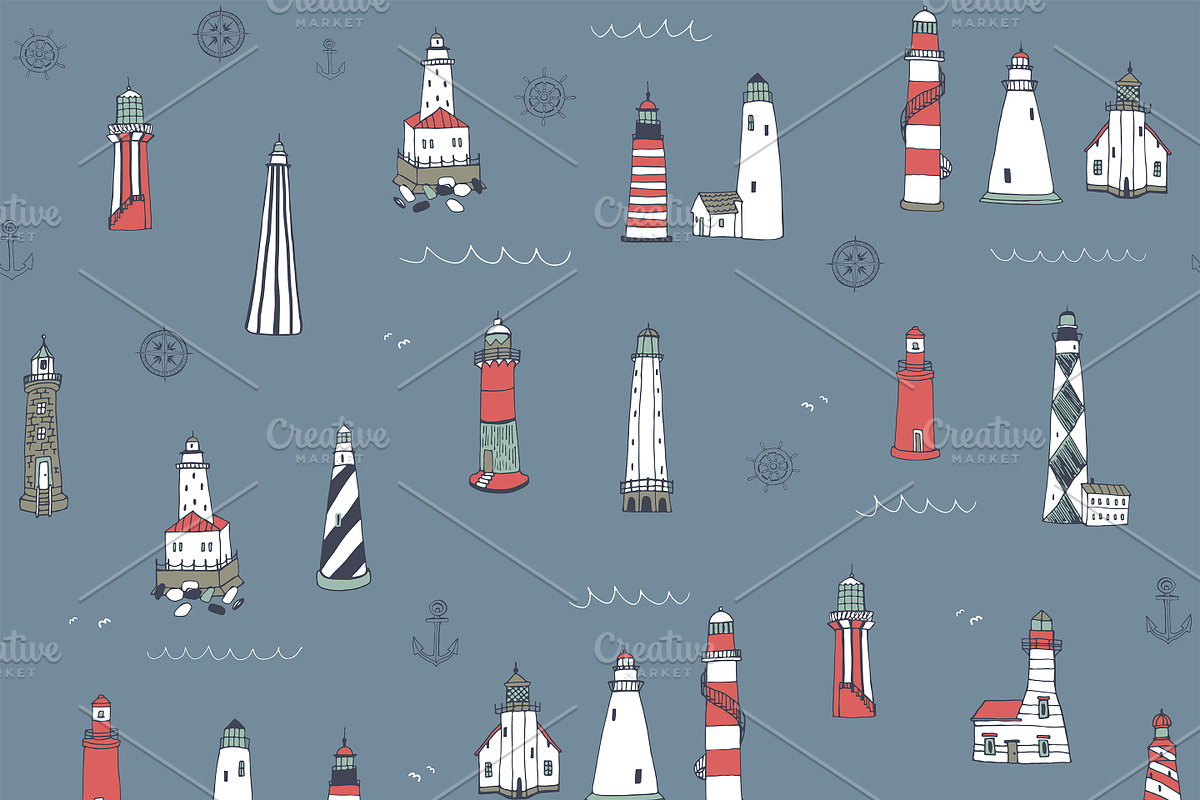 Lighthouse, a Pattern Graphic by GooseFrol (Photo 5 of 10)