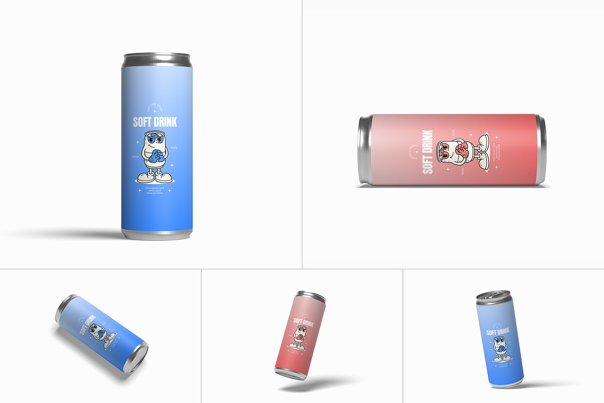 Soda Can Mockup, a Cups & Container Mockup by suciamairastd (Photo 1 of 6)