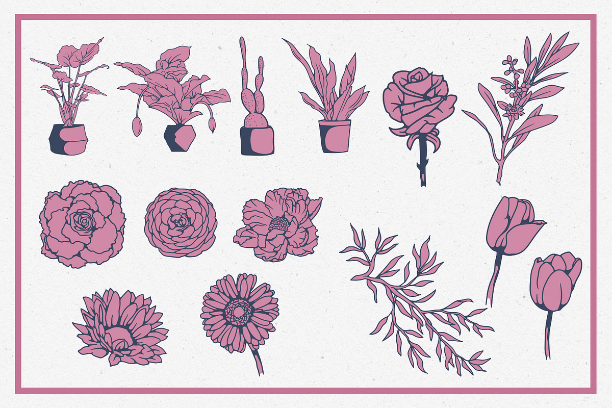 Vintage Flower Logos + extras, a Templates & Theme by Justin Achammer (Photo 8 of 10)