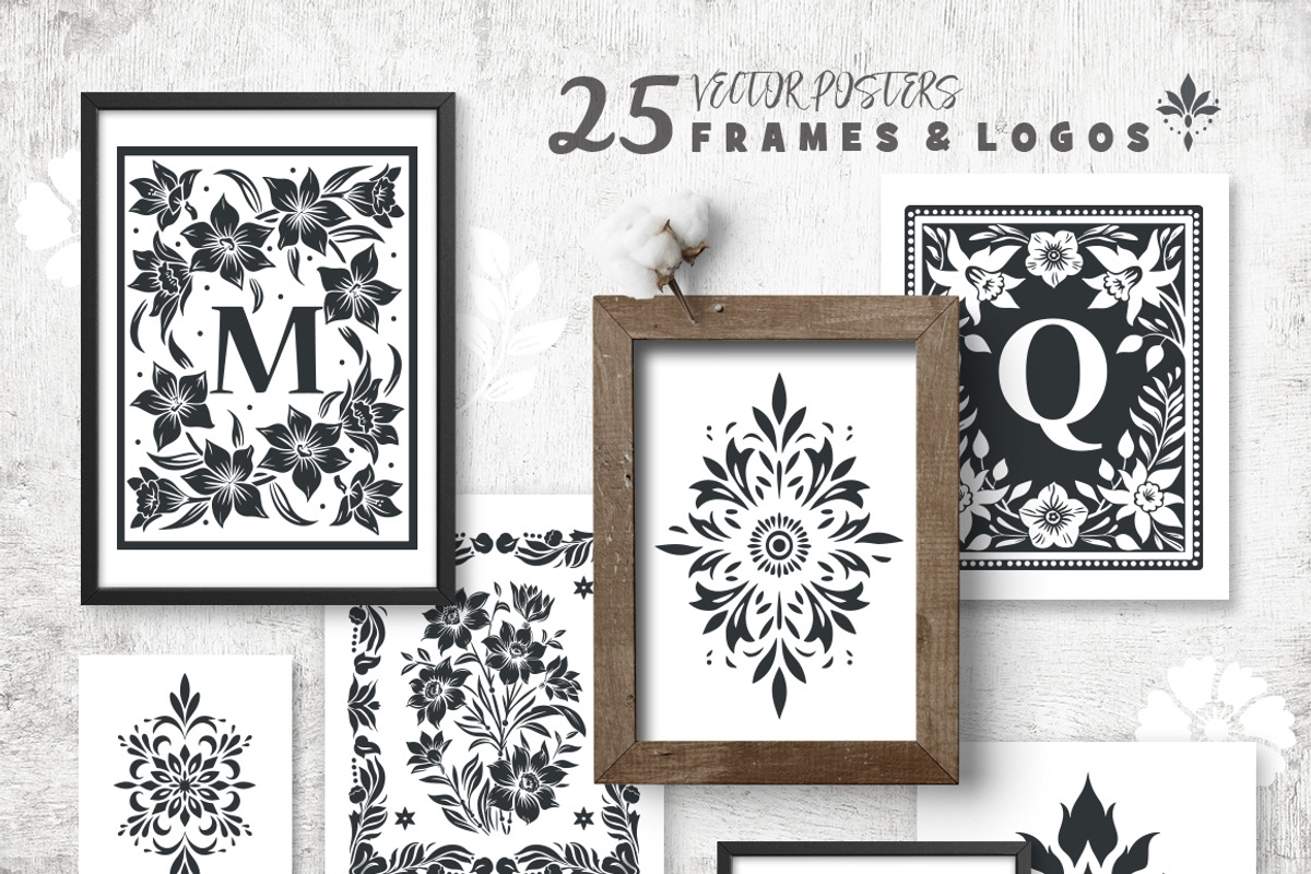 100 Folk Art vector linocut prints, an Object Graphic by DariSmartArt (Photo 7 of 16)