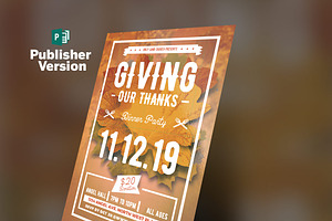 Giving Thanks Holiday Flyer