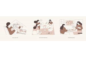 Creative workshops isolated cartoon, a Person Illustration by Visual Generation