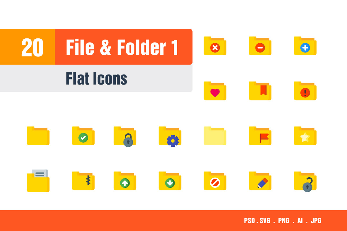 File & Folder Icons, an Icon by Sooodesign