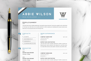 Word Resume / CV Template Design