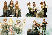 Ireland's Charm Watercolor Clipart, an Illustration by NadiaTheronArt (Thumbnail 3 of 5)
