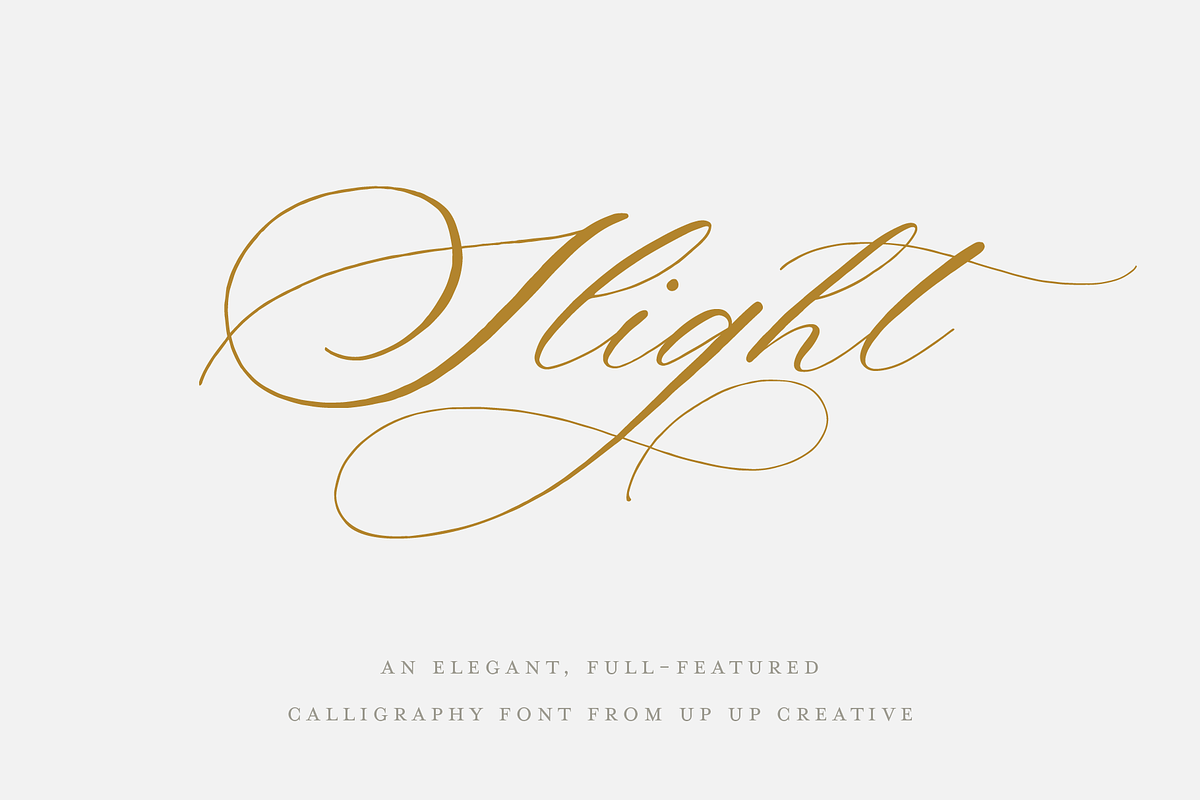 Slight, A Calligraphy Font, a Script Font by Up Up Creative (Photo 1 of 8)