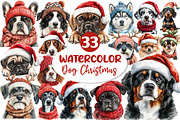 Dog Christmas Sublimation Clipart, an Illustration by Dream Creation (Thumbnail 1 of 7)