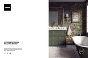 Victorian Bathroom Wallpaper Mockup, a Household Mockup by creatsy5 (Thumbnail 1 of 6)