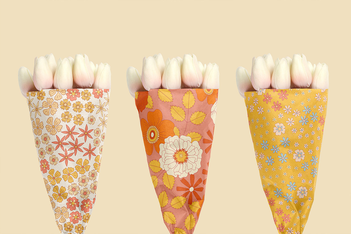 Amazing 70s. Retro Patterns., a Pattern Graphic by Mona Monash (Photo 8 of 8)