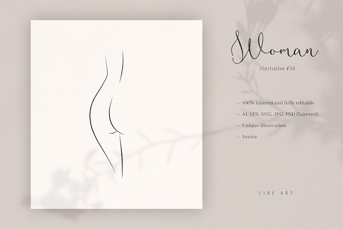 Womans Body. Line Art Illustration, a Decorative Illustration by le-genda