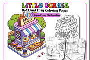 Little Corner Cute Comfy Coloring, an Animal Illustration by Printable Design Store (Thumbnail 1 of 4)