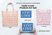 Pattern Brushes for Procreate, a Brush Add-On by Type and Graphics Studio (Thumbnail 5 of 8)