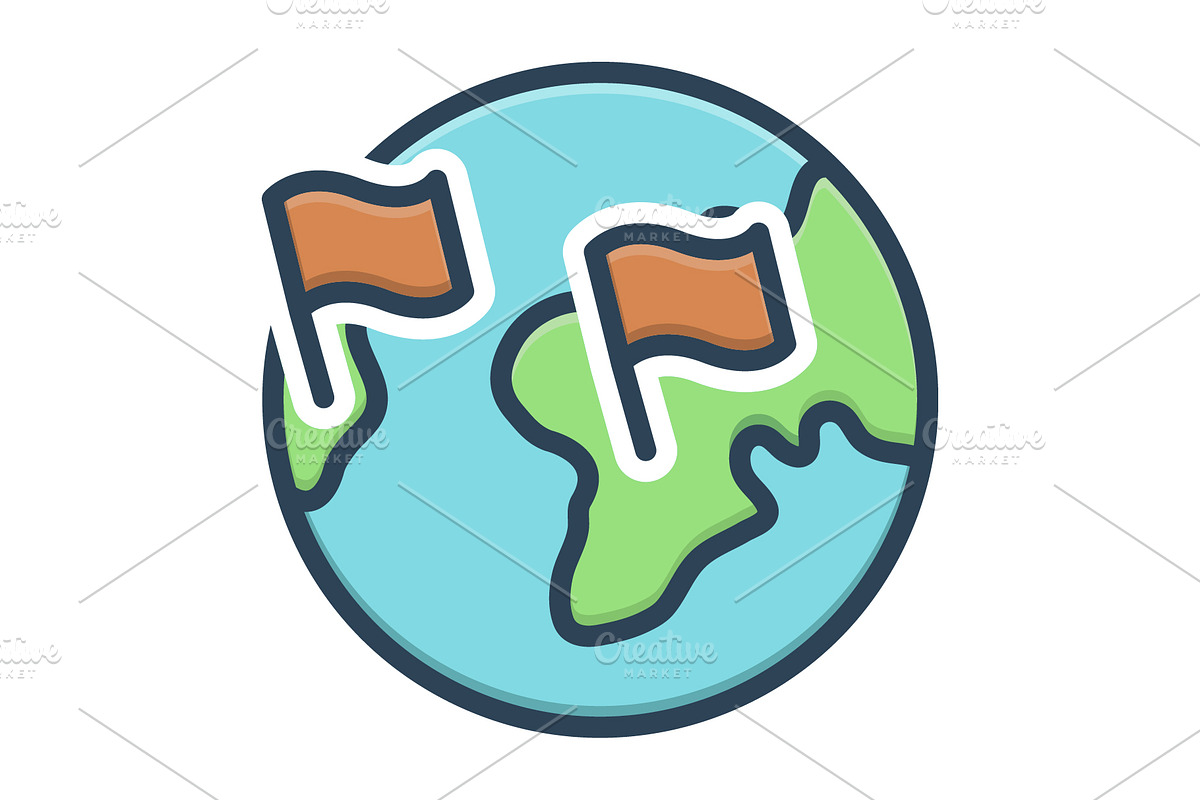 Country flag color icon, a Duotone Icon by Creative priyanka
