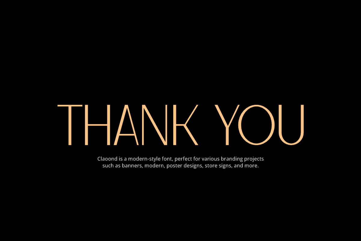 Claoond - Modern Elegant Font, a Sans Serif Font by Iqsiart Studio (Photo 8 of 8)