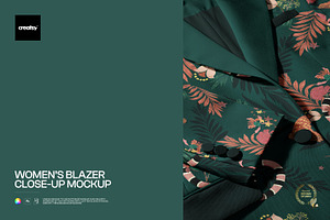 Women’s Blazer Close-Up Mockup, a Shirt Mockup by creatsy5