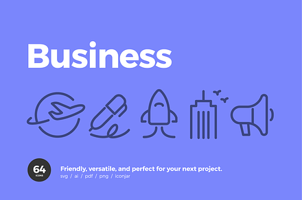 Business Icons — Pixi Line, an Outline Icon by Scott Dunlap