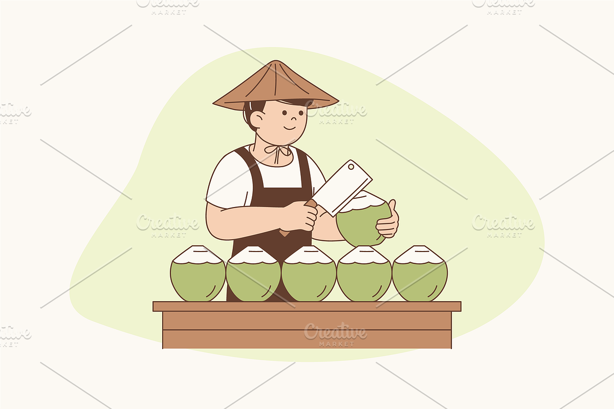 Coconut & Us Illustration, an Object Graphic by Jump Studio (Photo 7 of 12)