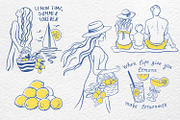 Lemon Vector Clipart Set, an Object Graphic by Watercolor dreams (Thumbnail 4 of 5)
