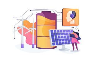 High-Efficiency Renewable Energy, a Technology Illustration by Visual Generation
