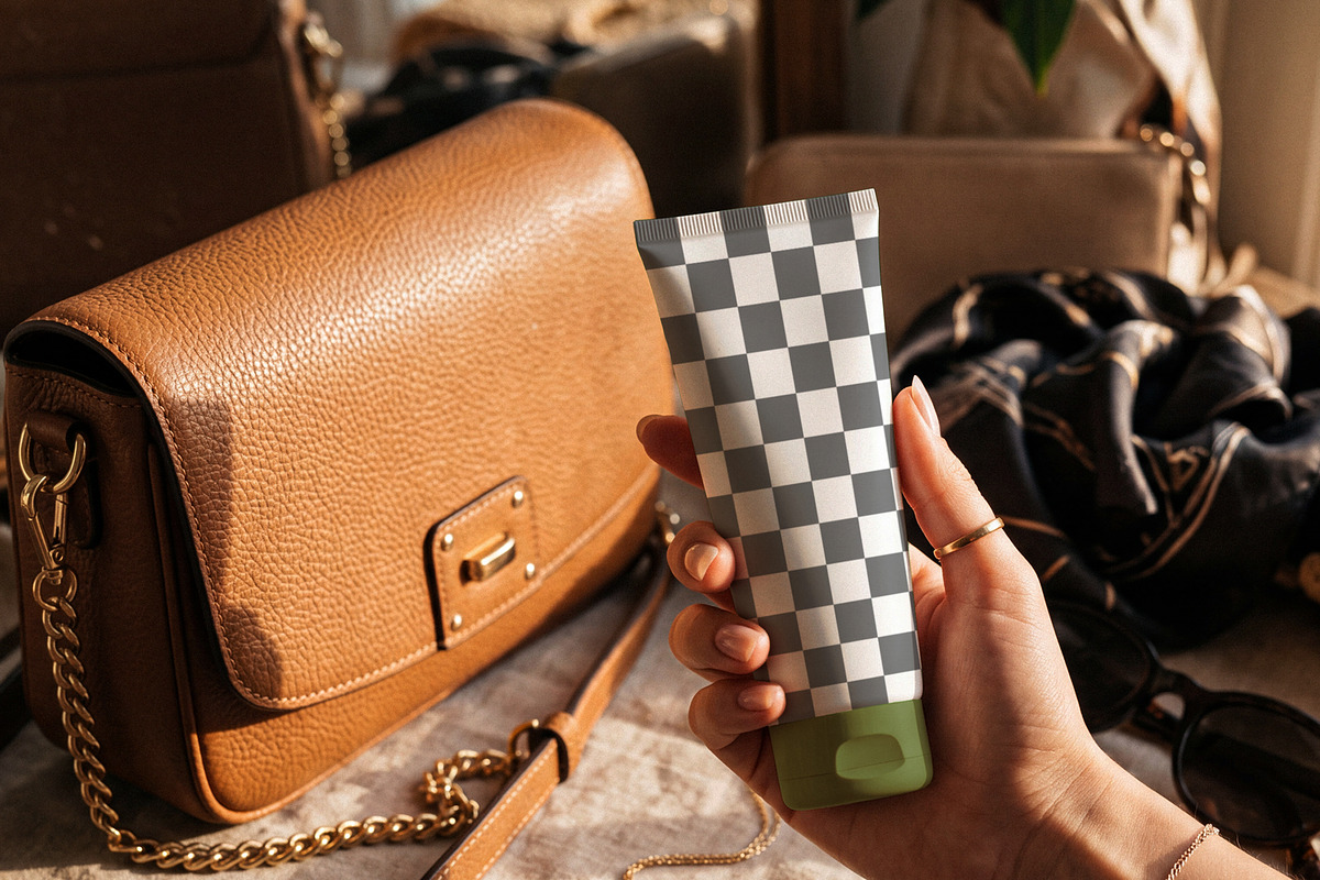 Skincare Squeeze Tube Mockup, a Packaging Mockup by Designer Dude (Photo 2 of 2)
