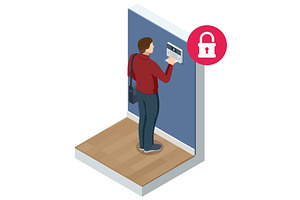Smart Home Alarm System. Isometric, an Object Illustration by Golden Sikorka