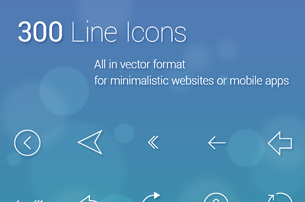 300 Line Icons