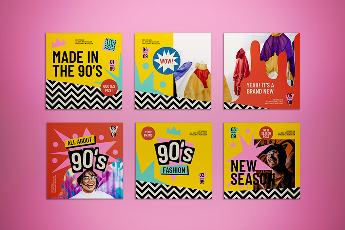 90s Fashion Carousel Social Media, a Social Media Template by The Good Store (Photo 4 of 6)