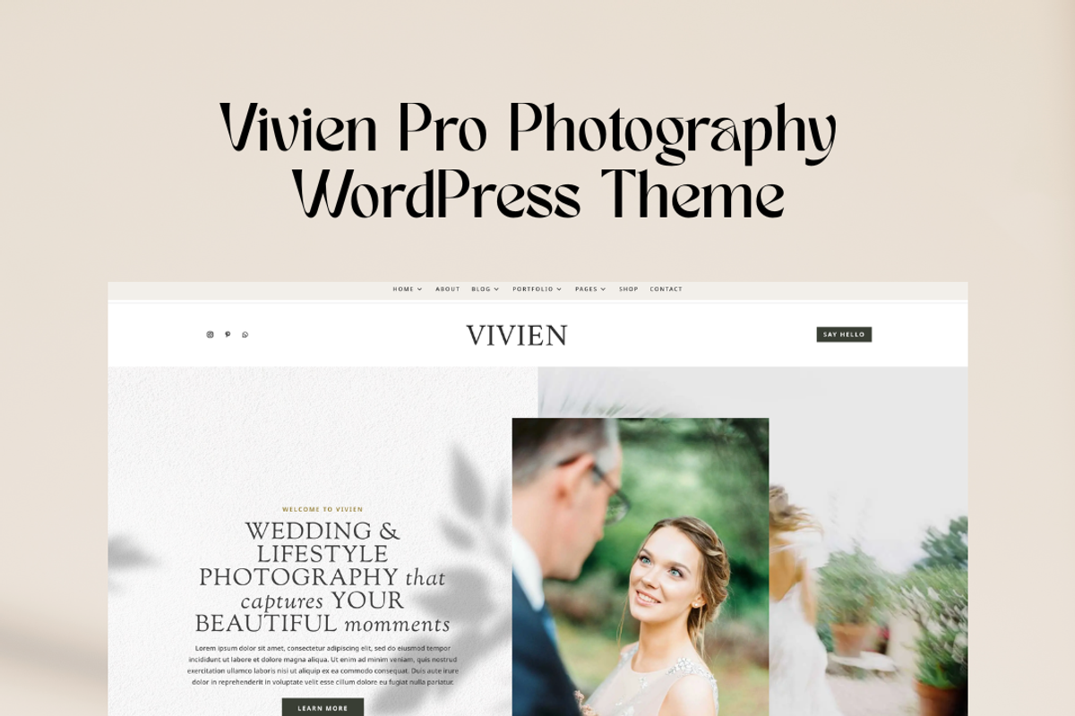 Photography Vivien WordPress Divi 5, a WordPress Template by Lovely Confetti (Photo 3 of 5)