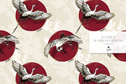 Japanese Cranes Seamless Patterns, a Pattern Graphic by KaramfilaS (Thumbnail 15 of 19)