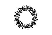 Leaf Laurel Wreath Frame Bundle, an Illustration by Gaye Art (Thumbnail 17 of 51)