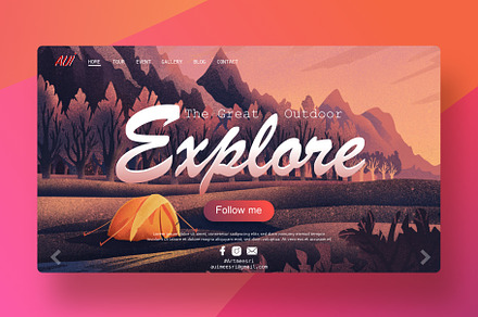 illustration of travel explore