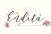 Endita Handwritten Font and Extras, a Script Font by endita (Thumbnail 1 of 12)