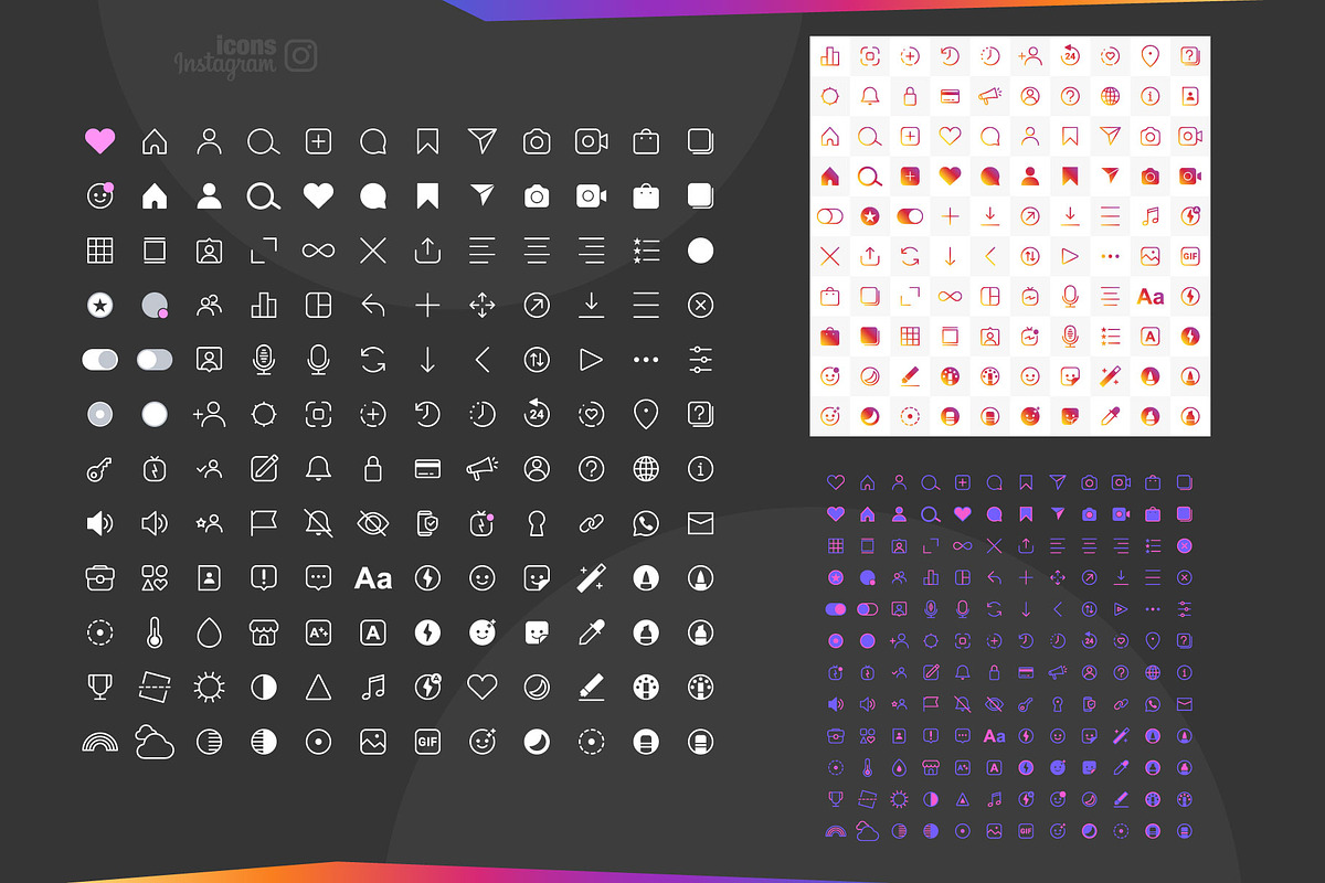 Instagram Icons Bundle, a Social Media Template by karnofff (Photo 11 of 14)