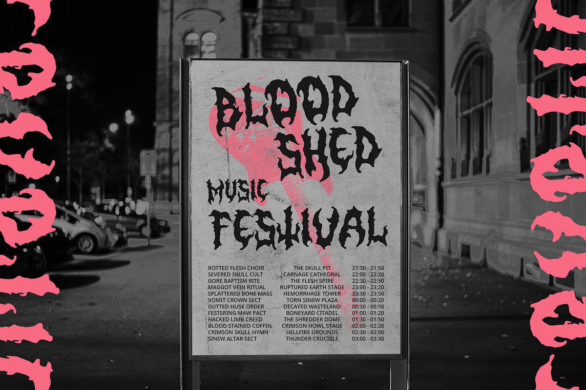 CS Oztende – Black Metal Font, a Blackletter Font by Craft Supply Co. (Photo 4 of 8)