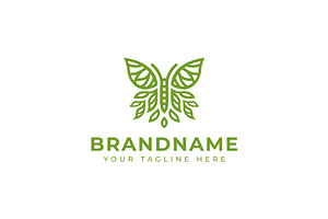 Butterfly Plant Logo, a Branding & Logo Template by Pray Art Design Studio