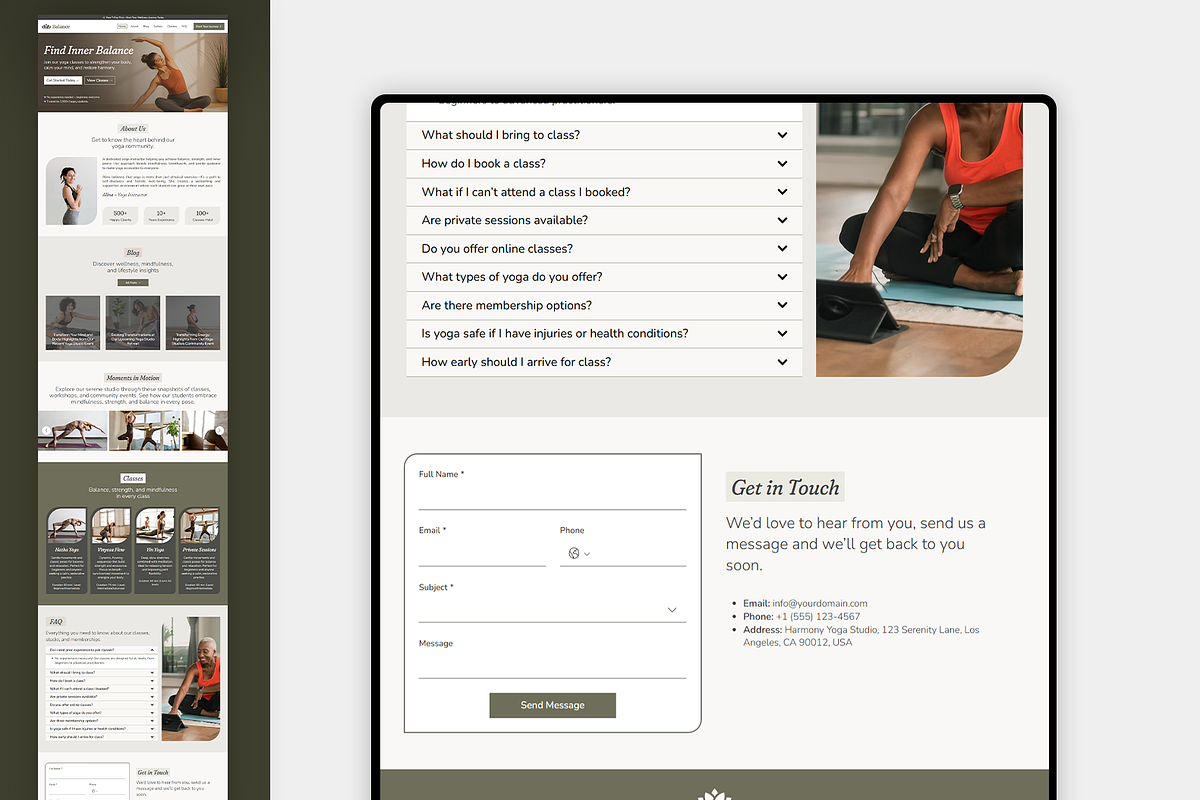 Yoga & Wellness Wix Studio Website, a Wix Template by Kitteeh (Photo 10 of 10)
