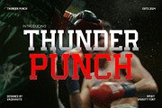 Thunder Punch Sport Varsity Font, a Slab Serif Font by Vadovastd (Thumbnail 1 of 7)