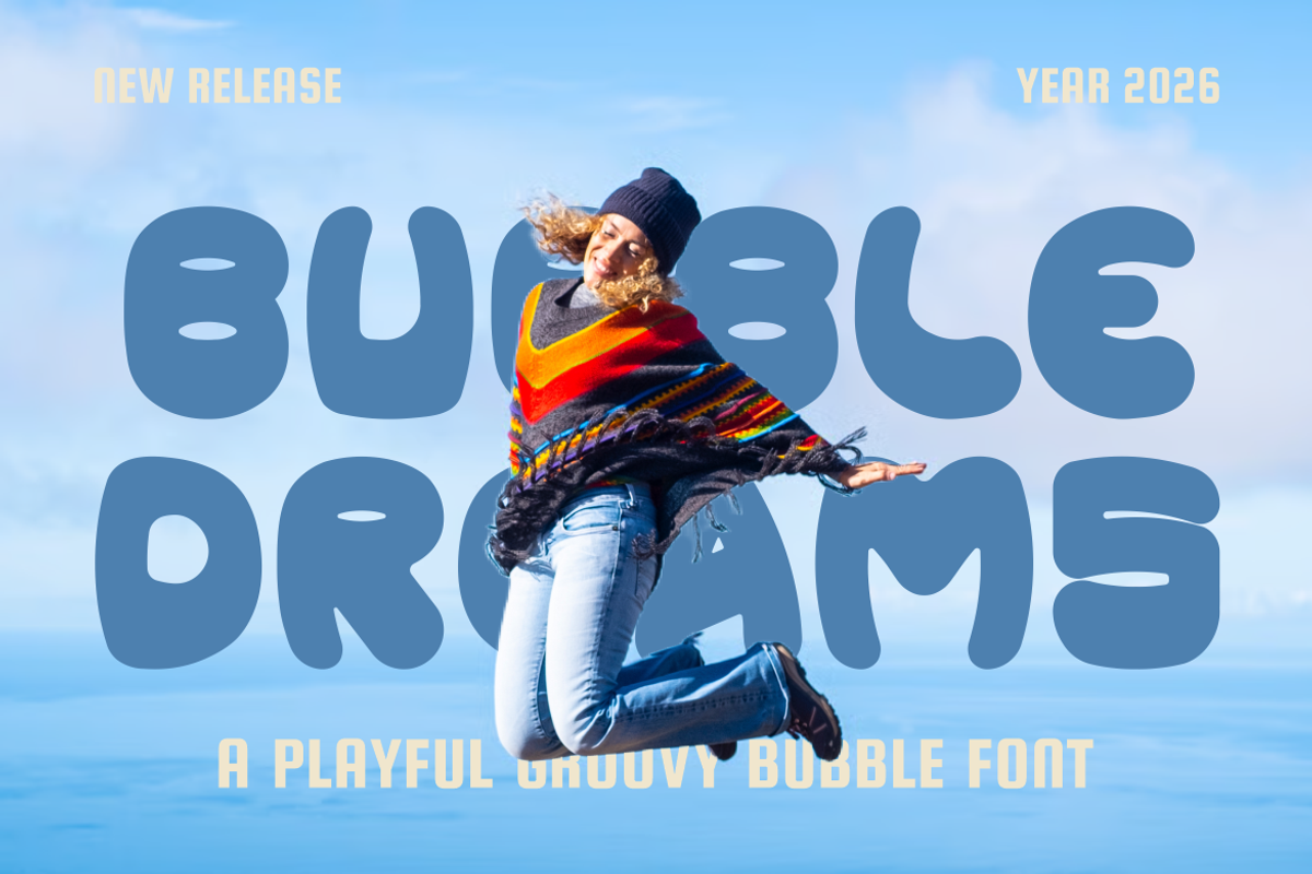 Groovy Clouds Groovy Bubble Font, a Font by PutraCetol Studio (Photo 4 of 5)