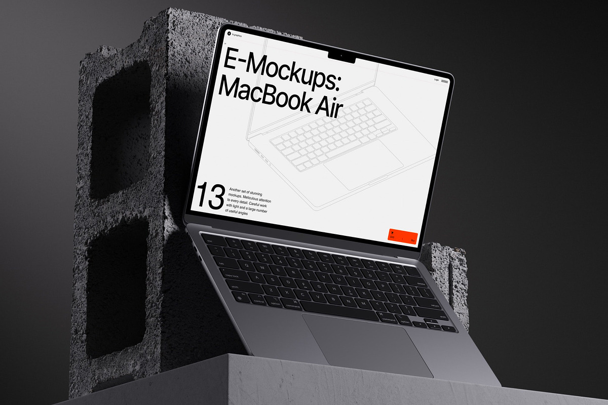 E-Mockups: MacBook Air, a Mac Mockup by ls.graphics (Photo 5 of 8)