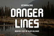 Danger Lines, a Sans Serif Font by alon kelakon (Thumbnail 1 of 6)
