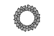 Leaf Laurel Wreath Frame Bundle, an Illustration by Gaye Art (Thumbnail 7 of 51)