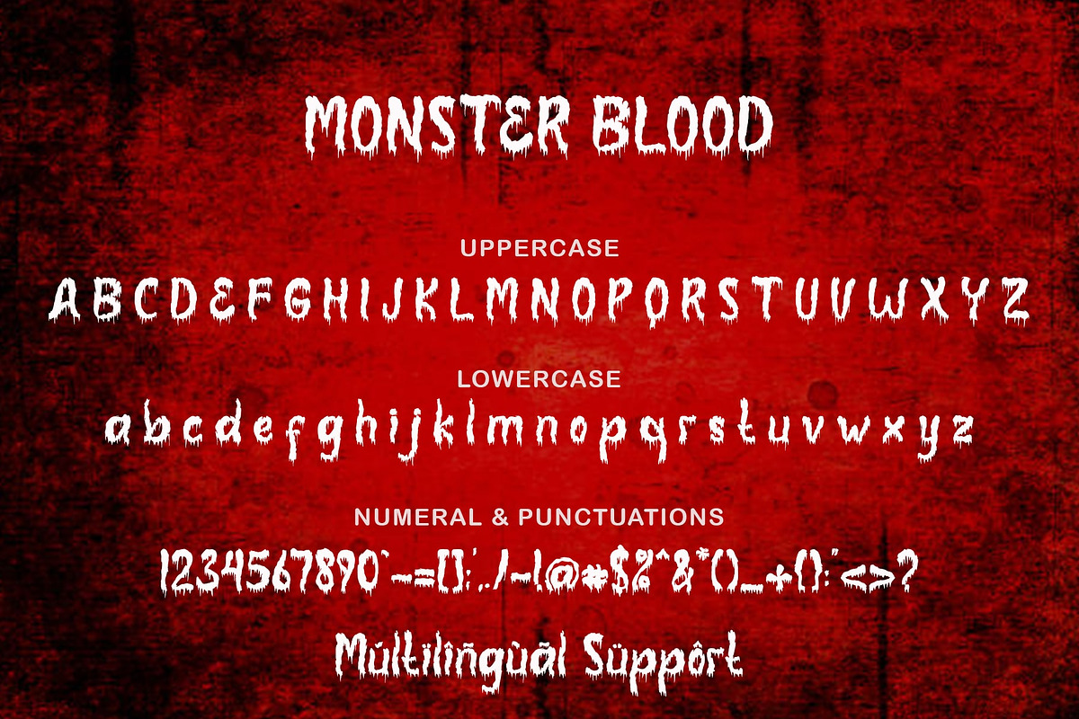 Monster Blood, a Font by Yoga Letter (Photo 6 of 6)