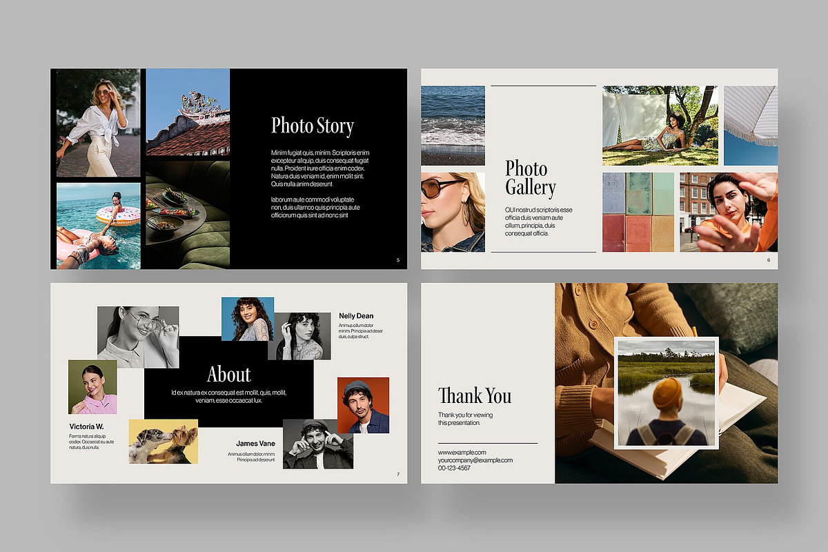 Photo Collage Presentation Template, a Presentation Template by BrandPacks