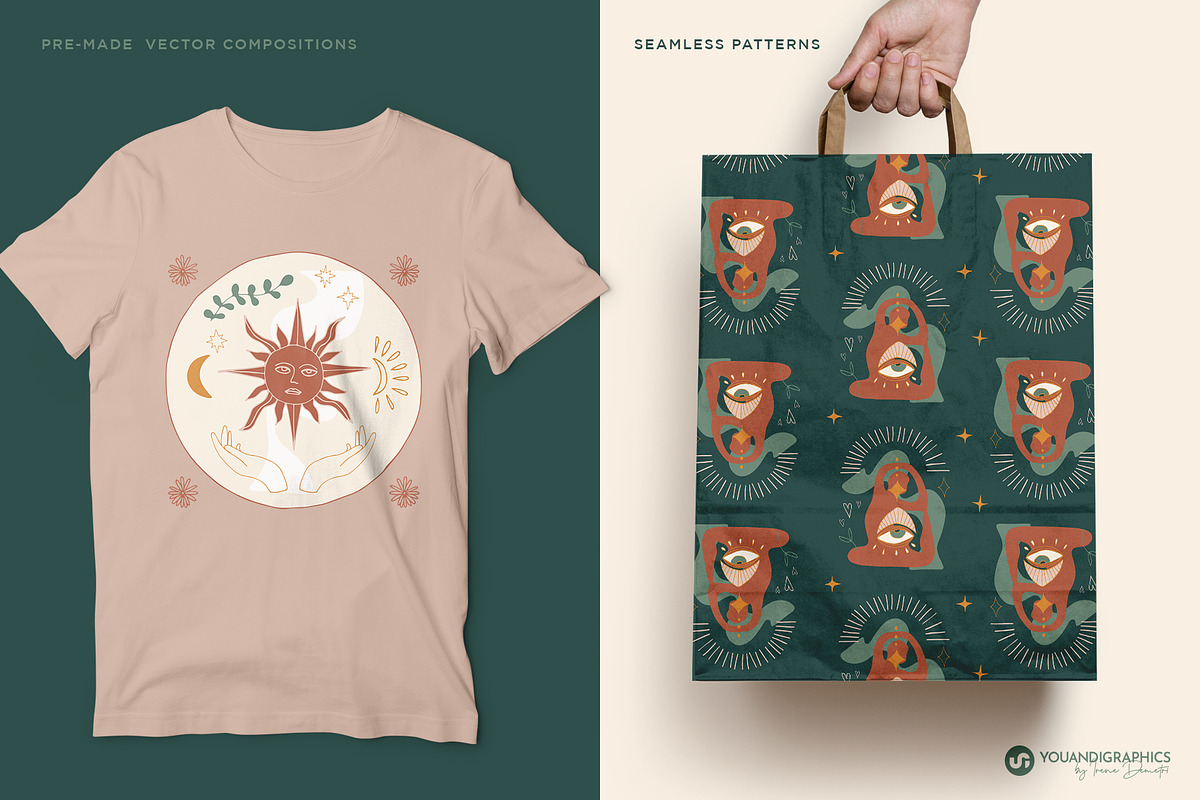 Soul Yoga Graphics Collection, a Pattern Graphic by Youandigraphics (Photo 2 of 17)