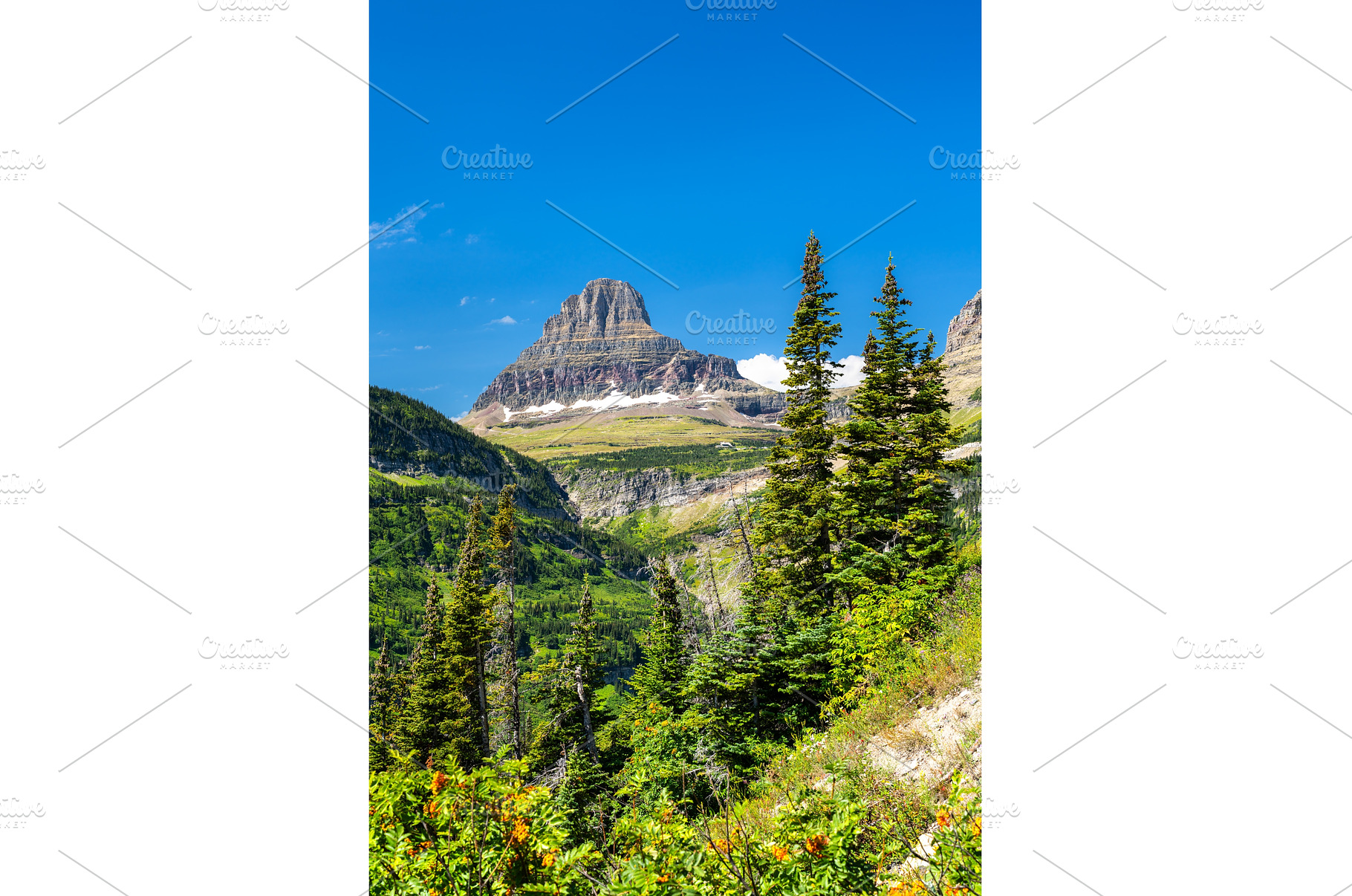 Clements Mountain with orange, a Nature Photo by Leonid Andronov