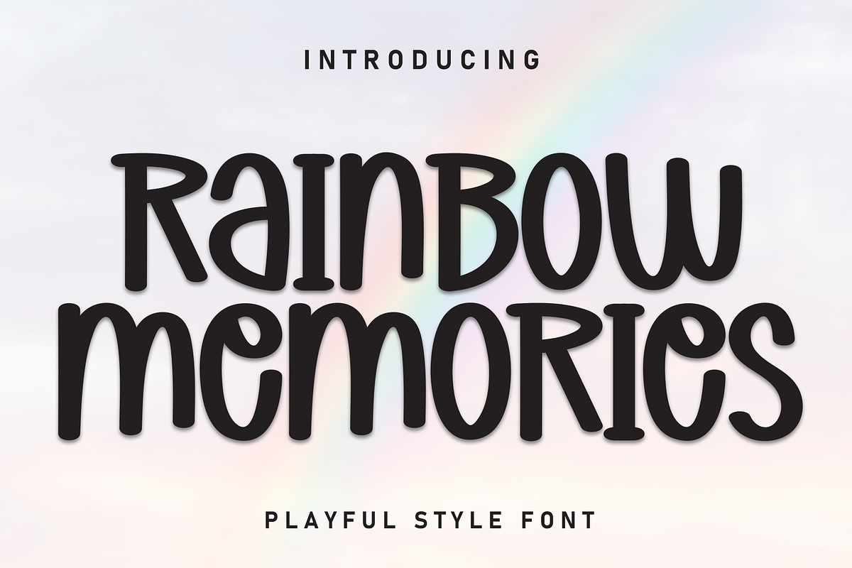 Rainbow Memories | Script Font, a Script Font by Scratchones (Photo 1 of 8)
