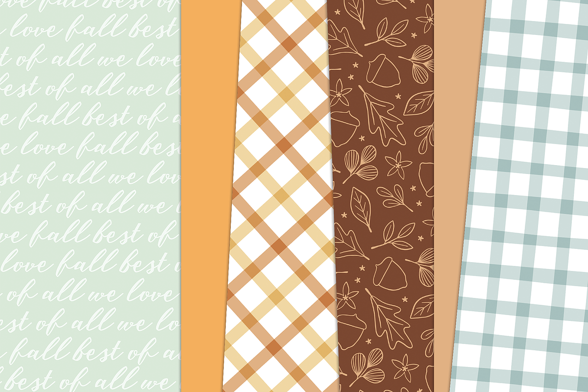 Seamless Fall Digital Bundle, a Pattern Graphic by Paper Starr Studio (Photo 3 of 6)