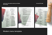Modern Restaurant Menu, a Brochure Template by BigWeek (Thumbnail 2 of 5)